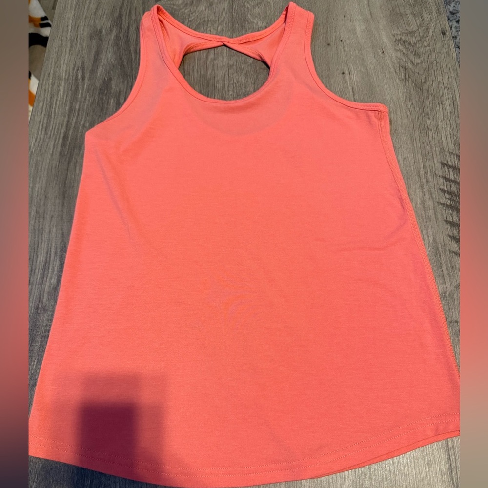 ZYIA Twist Back Tank-Orange/Coral
